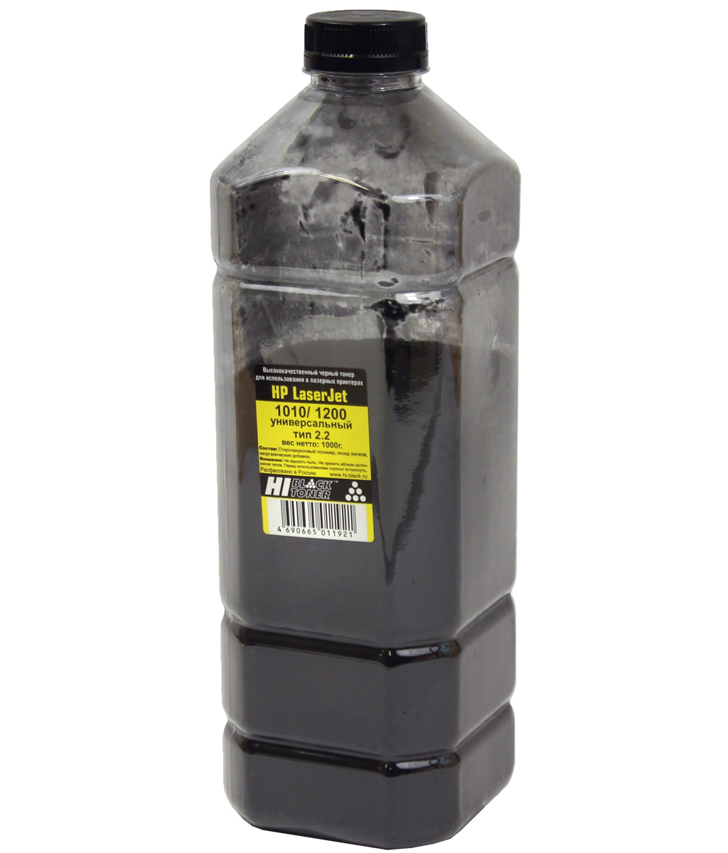 Тонер универсальный Hi-Black (Тип 2.2) для HP LJ 1010/ 1200, чёрный, 1 кг.