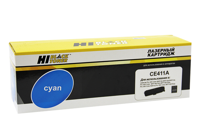 Картридж лазерный Hi-Black (HB-CE411A) для HP LJ Pro 300 Color M351/M375/ Pro 400 M451/ M475, голубой (2600 стр.)