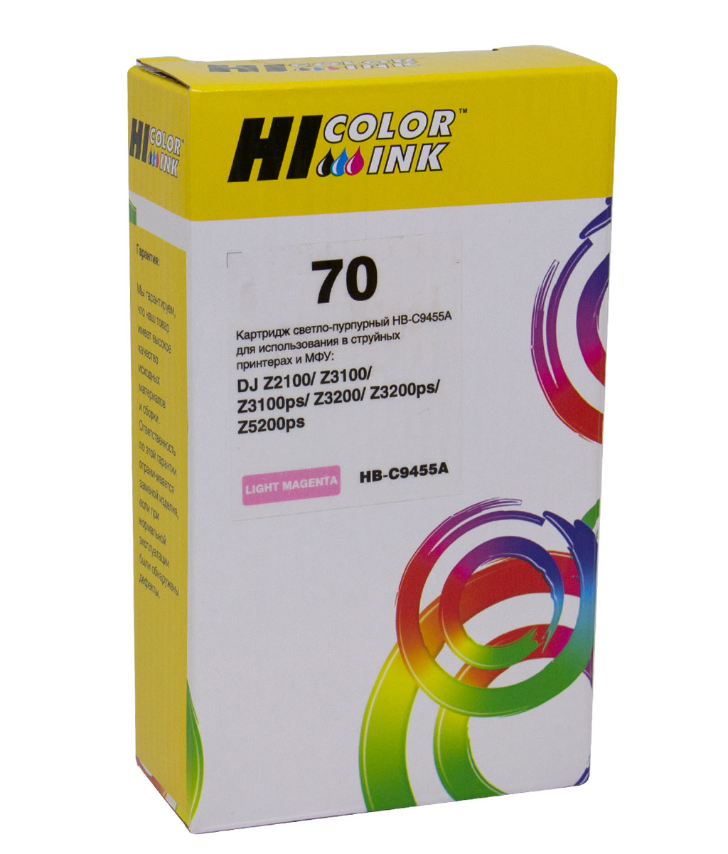 Картридж Hi-Black (HB-C9455A) для HP DesignJet Z2100/ Z3100/ Z3200/ Z5200, №70, светло-пурпурный