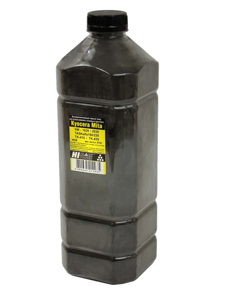 Тонер Hi-Black (TK-410/ TK-435) для Kyocera KM-1620/ 2020, TASKalfa 180/ 220, чёрный (870 гр.)