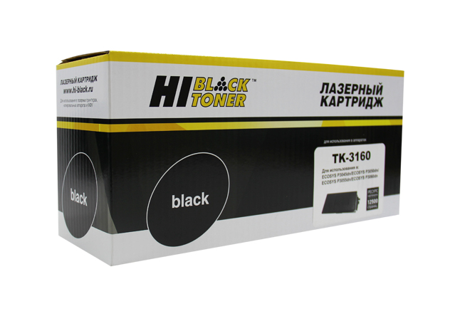 Тонер-картридж Hi-Black (HB-TK-3160) для Kyocera P3045dn/ P3050dn/ P3055dn, черный, 12500 страниц, совместимый