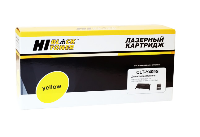 Тонер-картридж Hi-Black (HB-CLT-Y409S) для Samsung CLP-310/ 315/ CLX-3170fn/ 3175, жёлтый (1000 стр.)