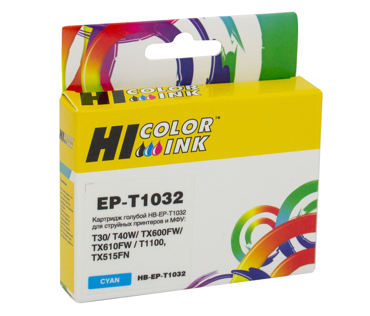 Картридж Hi-Black (HB-T1032) для Epson Stylus Office T40/ TX510/ TX600, голубой