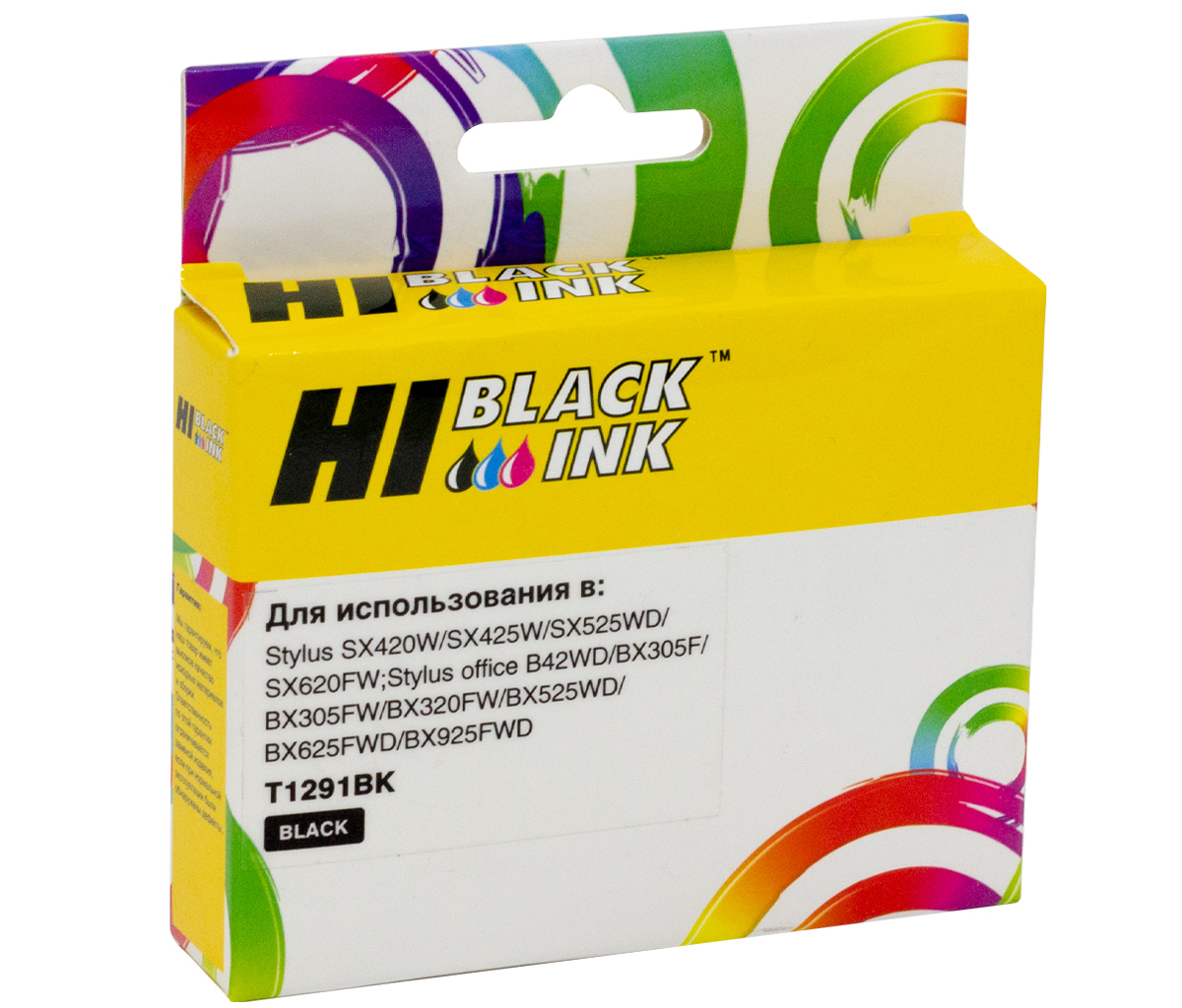 Картридж Hi-Black (HB-T1291) для Epson Stylus SX230/ SX235W/ SX420W/ SX425W/ BX305F, чёрный