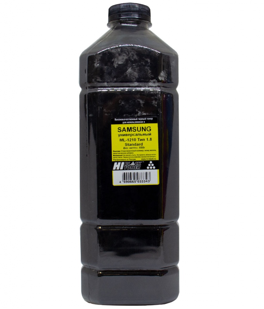 Тонер Hi-Black Универсальный для Samsung ML-1210, Standard, Тип 1.8, черный, 650 г.