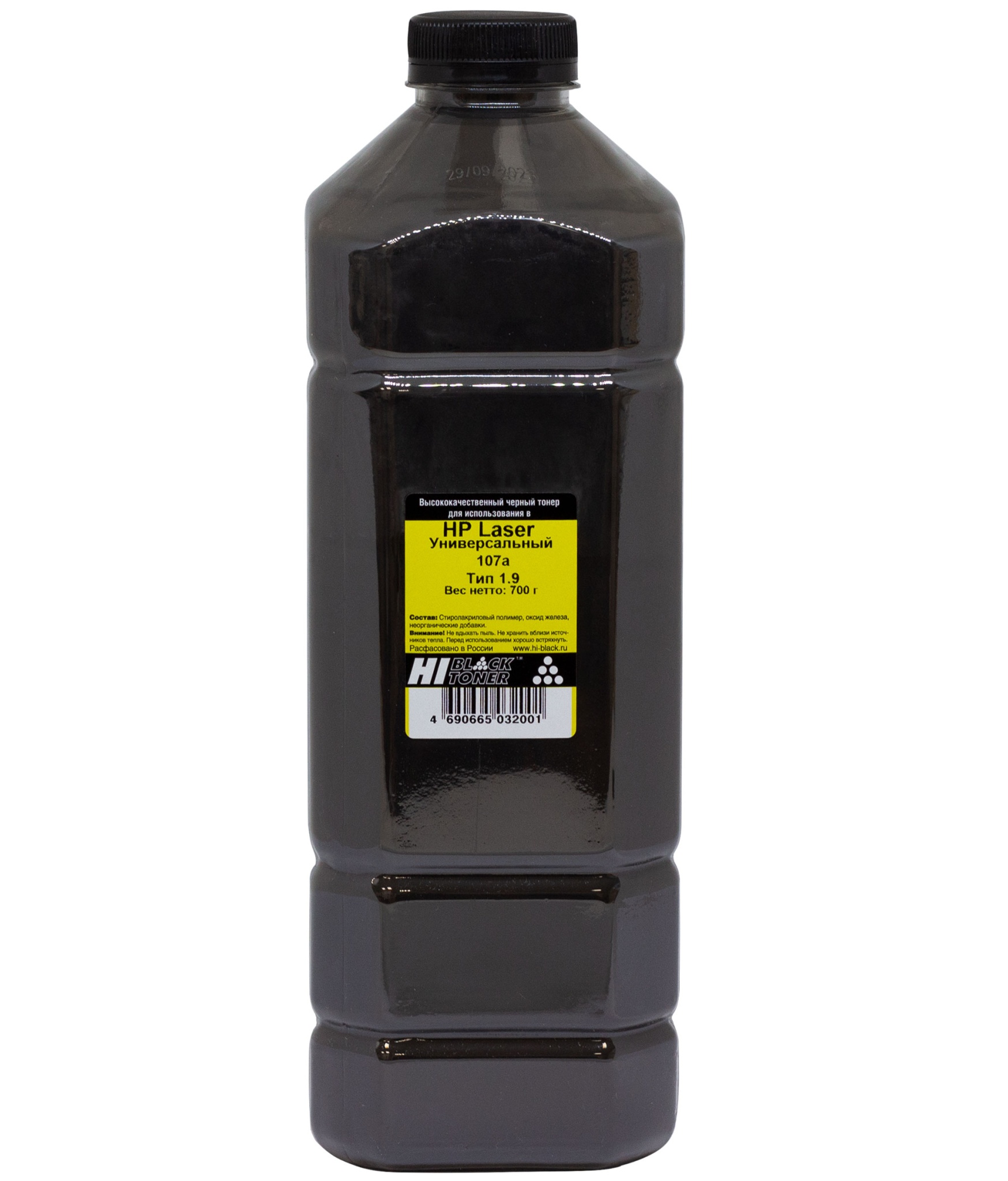 Тонер универсальный Hi-Black (W1106A) для HP Laser 107а, Тип 1.9, чёрный (700 гр.)