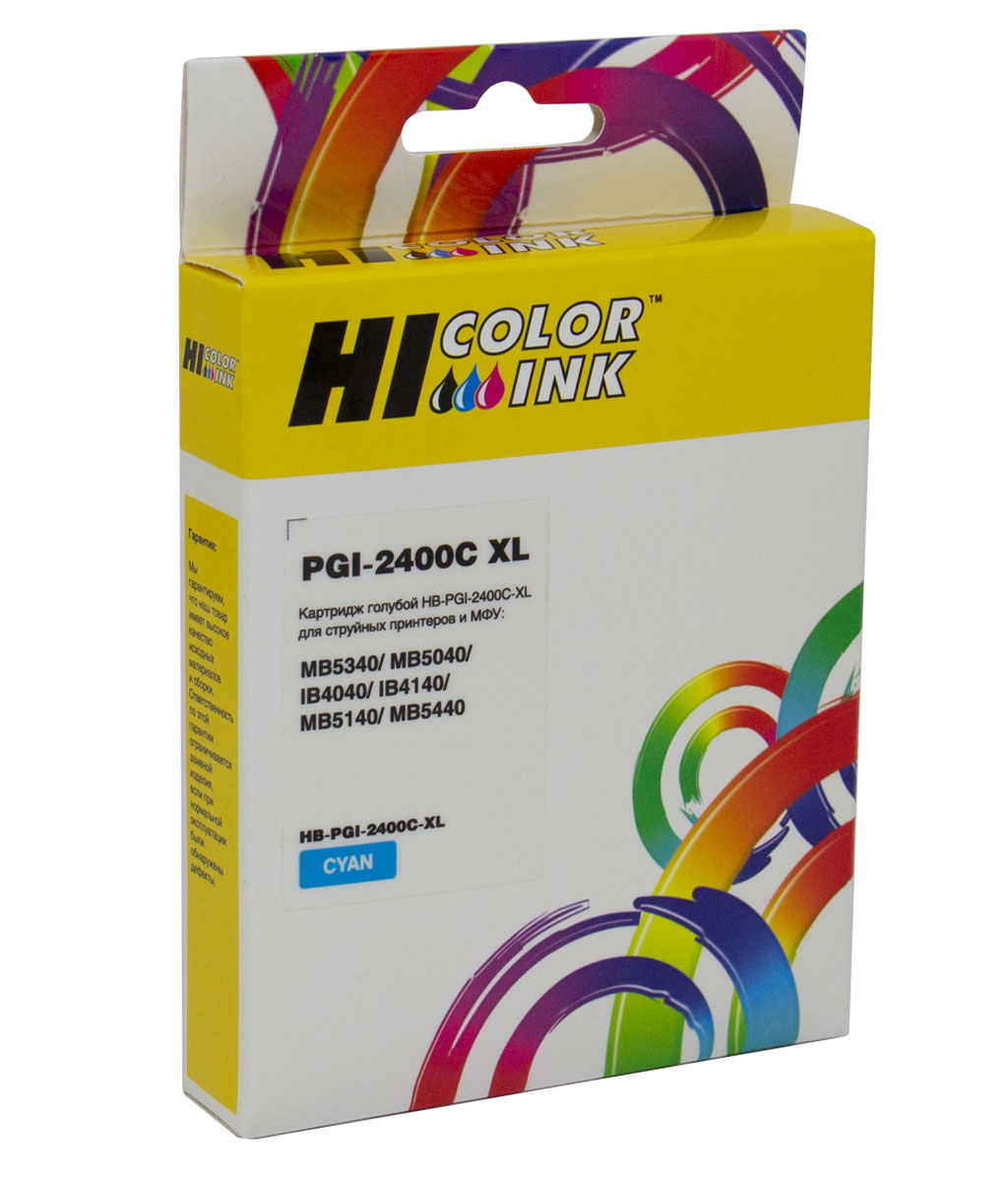Картридж Hi-Black (HB-PGI-2400XLC) для Canon MAXIFY iB4040/ МВ5040/ МВ5340, голубой