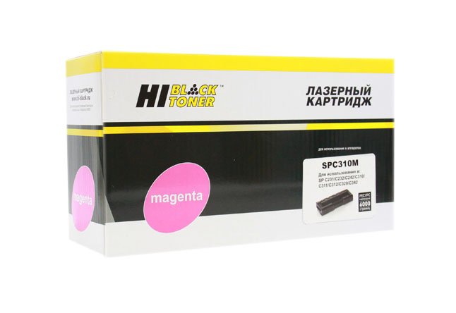 Картридж лазерный Hi-Black (HB-SP-C310M) для Ricoh Aficio SP C231/ 232/ 242/ 310/ 311/ 312/ 320, пурпурный (6000 стр.)