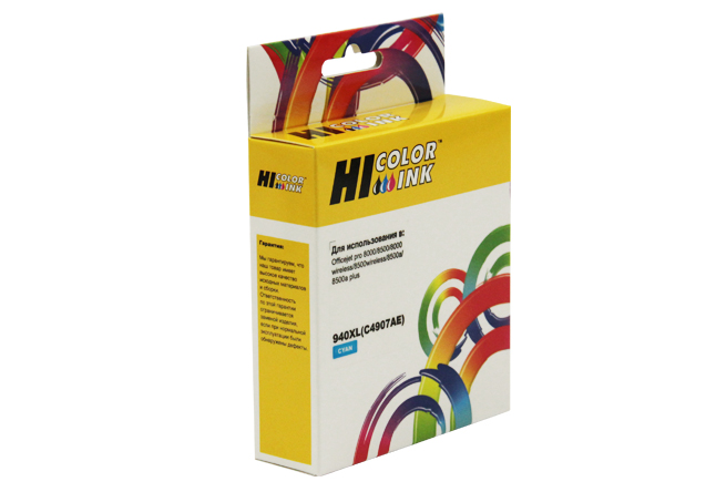 Картридж Hi-Black (HB-C4907AE) для HP OfficeJet Pro 8000/ 8500, №940XL, голубой