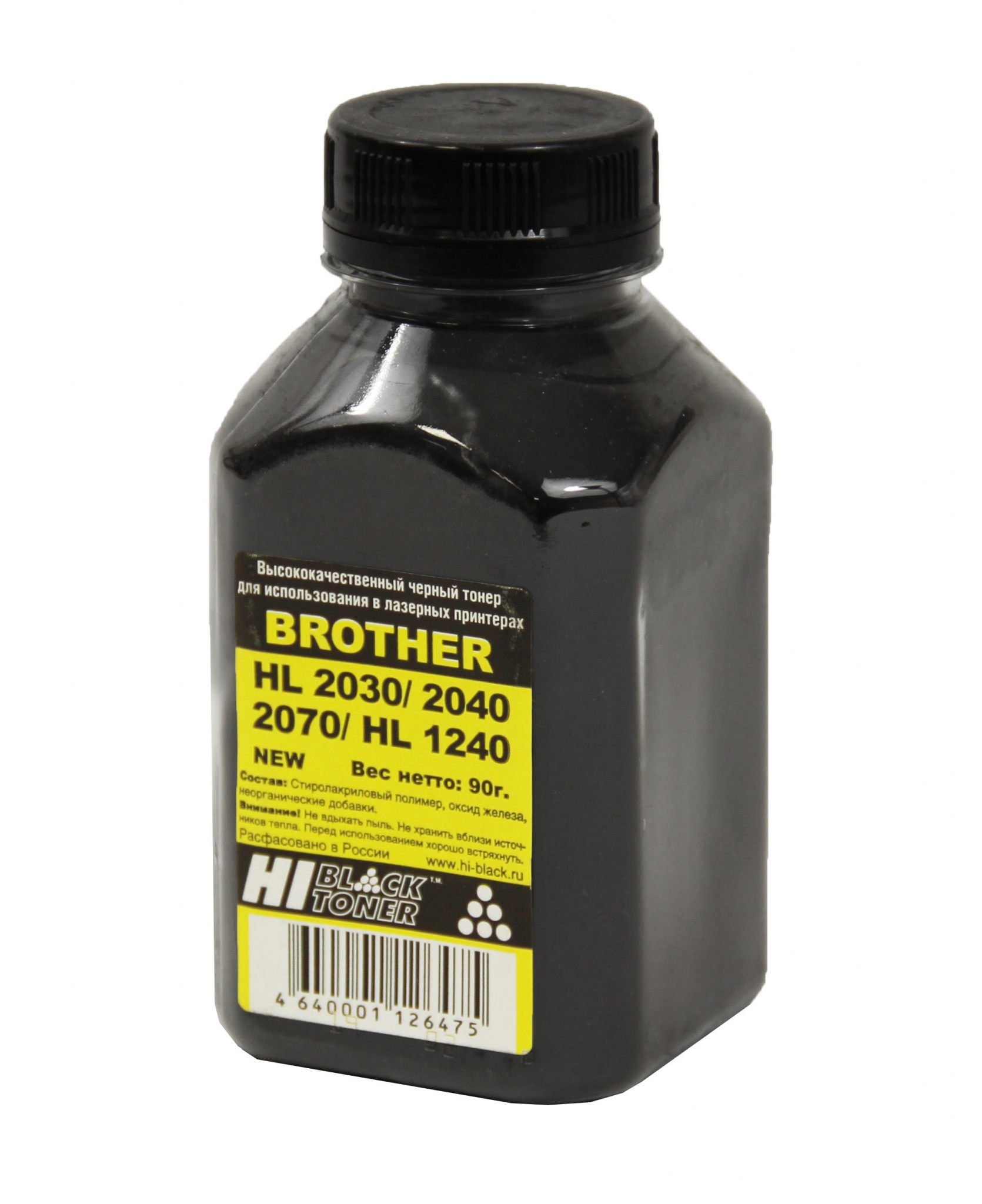 Тонер Hi-Black (TN-2075) для Brother HL-2030/ 2040/ 2070/ 1240, чёрный (90 гр.)
