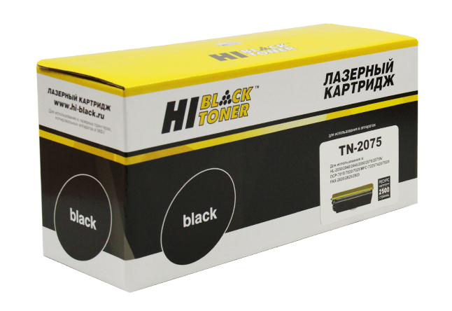 Тонер-картридж Hi-Black (HB-TN-2075) для Brother HL-2030/ 2040/ 2070/ 7010/ 7420/ 7820, чёрный (2500 стр.)