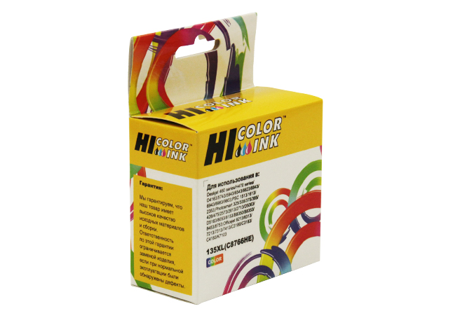 Картридж Hi-Black (HB-C8766HE) для HP DeskJet 6543/ 5743/ PhotoSmart 8153/ 8453, №135XL, трёхцветный