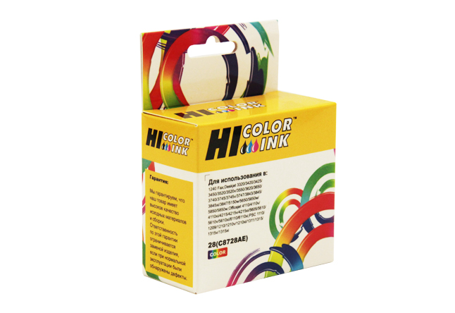 Картридж Hi-Black (HB-C8728AE) для HP DeskJet 3320/ 3325/ 3420, №28, трёхцветный
