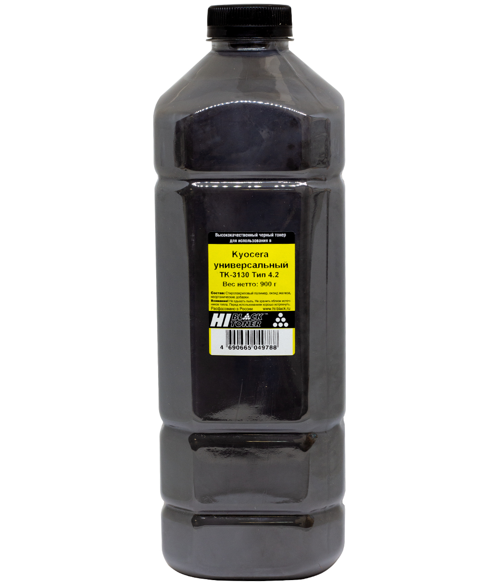 Тонер универсальный Hi-Black (TK-3130) для Kyocera ECOSYS M3550idn/ FS-4200DN, Тип 4.2, чёрный (900 гр.)
