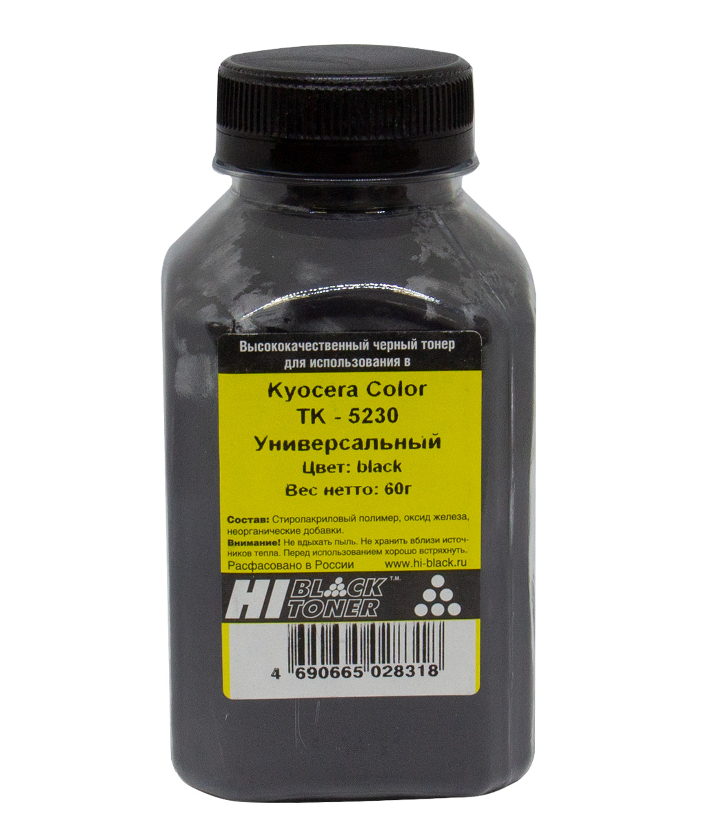 Тонер Hi-Black (TK-5230K) для Kyocera ECOSYS M5521/ P5021, чёрный (60 гр.)