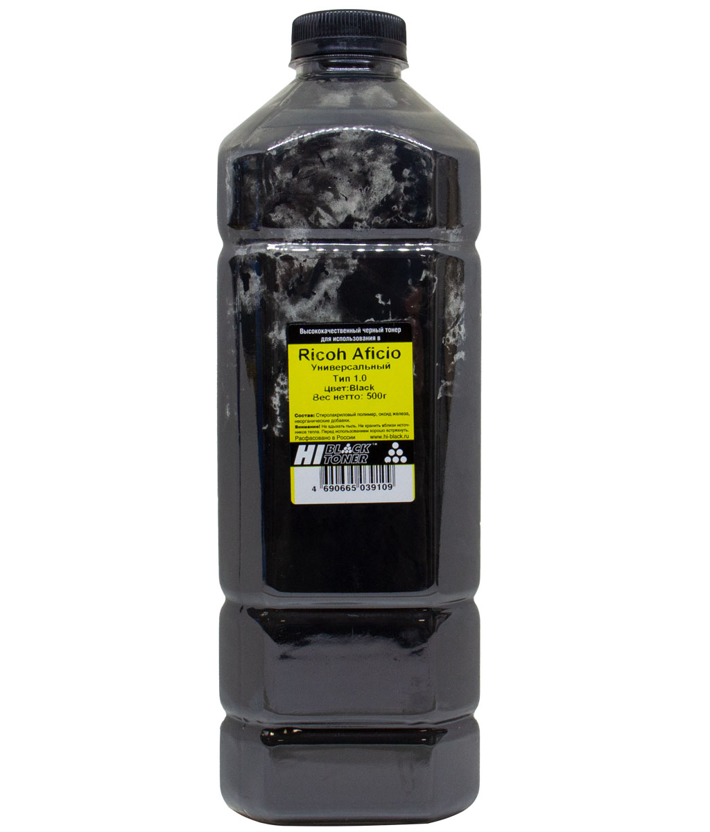 Тонер универсальный Hi-Black для Ricoh Aficio Color, Тип 1.0, чёрный (500 гр.)