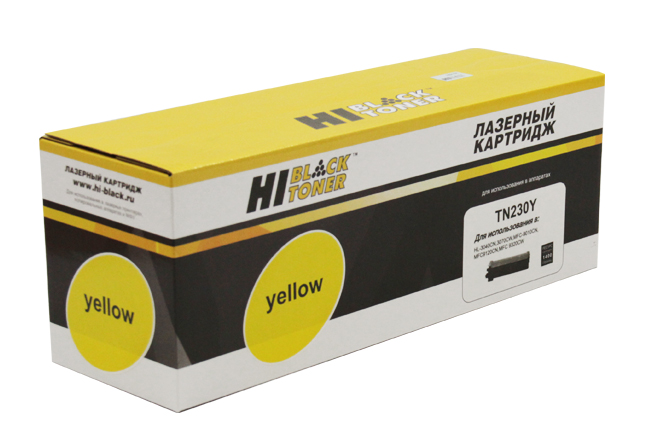 Тонер-картридж Hi-Black (HB-TN-230Y) для Brother HL-3040CN/ 3070CW/ MFC-9010CN/ 9120CN, жёлтый (1400 стр.)