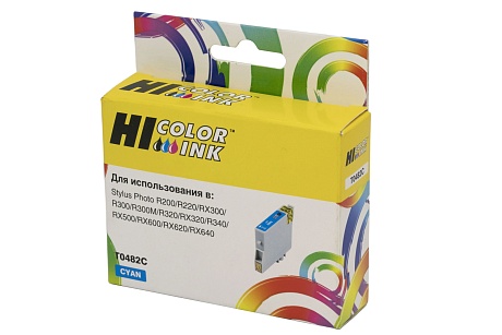 Картридж Hi-Black (HB-T0482) для Epson Stylus Photo R200/ R300/ RX500/ RX600, голубой (460 стр.)