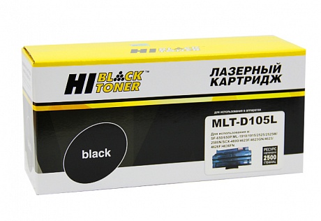 Картридж лазерный Hi-Black HB-MLT-D105L для Samsung ML-1910/ 1915/ 2525/ 2525W/ 2580N/ SCX-4600, чёрный (2500 стр.)