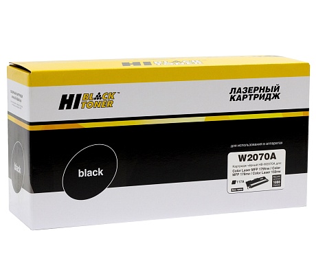 Тонер-картридж Hi-Black (HB-W2070A) для HP Color Laser 150a/ 150nw/ MFP 178nw/ 179fnw, (без чипа), чёрный (1000 стр.)