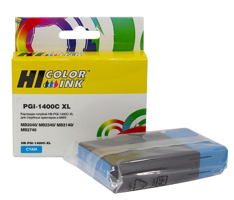 Картридж Hi-Black (HB-PGI-1400C-XL) для Canon MAXIFY MB2040/ MB2140/ MB2340/ MB2740, голубой