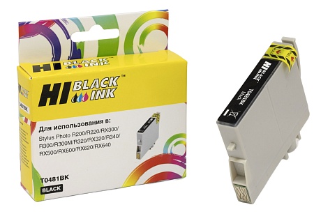 Картридж Hi-Black (HB-T0481) для Epson Stylus Photo R200/ R300/ RX500/ RX600, чёрный (460 стр.)