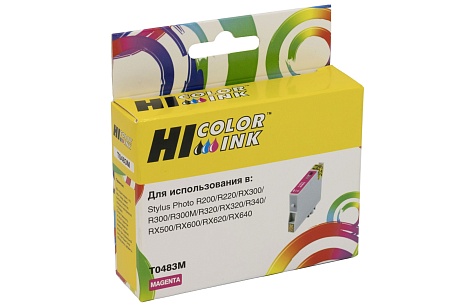 Картридж Hi-Black (HB-T0483) для Epson Stylus Photo R200/ R300/ RX500/ RX600, пурпурный (460 стр.)