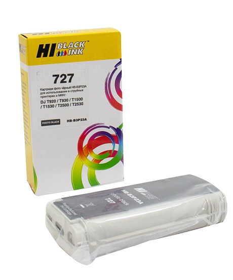Картридж Hi-Black (HB-B3P23A) для HP DesignJet T920/ T1500, №727, чёрный фото