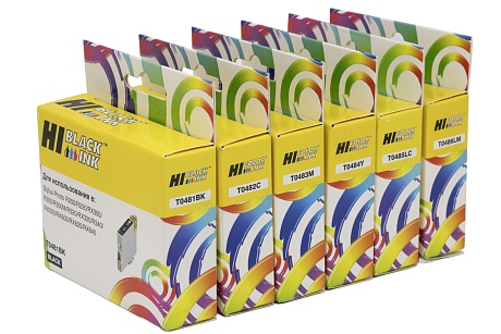 Картридж Hi-Black (HB-T0481) для Epson Stylus Photo R200/ R300/ RX500/ RX600, чёрный (460 стр.)