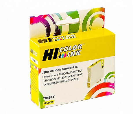 Картридж Hi-Black (HB-T0484) для Epson Stylus Photo R200/ R300/ RX500/ RX600, желтый
