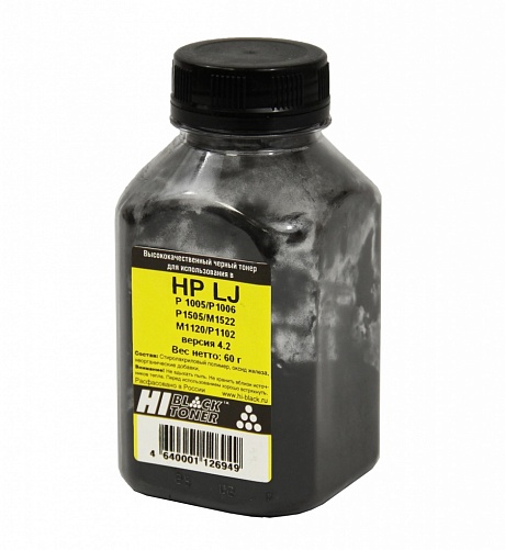 Тонер Hi-Black (CB435A) для HP LJ P1005/ P1505/ Pro P1566/ Pro P1102, Тип 4.2, чёрный (60 гр.)