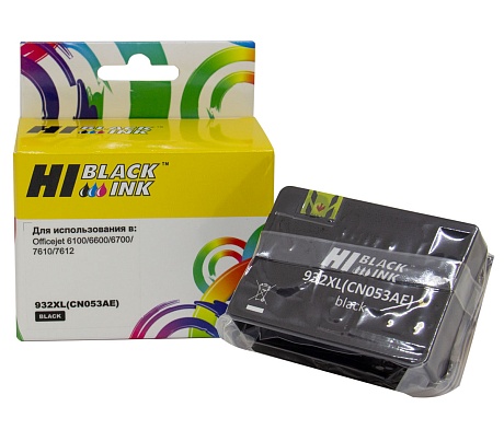 Картридж Hi-Black (HB-CN053AE) для HP OfficeJet 6100/ 6600/ 6700, №932XL, чёрный