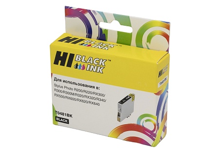 Картридж Hi-Black (HB-T0481) для Epson Stylus Photo R200/ R300/ RX500/ RX600, чёрный (460 стр.)
