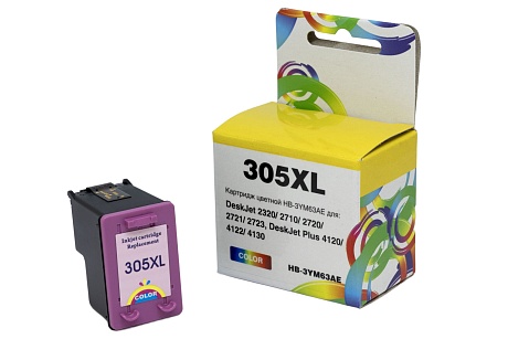 Картридж Hi-Black (HB-305XL) для HP DeskJet 2320/ 2710/ 2720, 3YM63AE, цветной (200 стр.)
