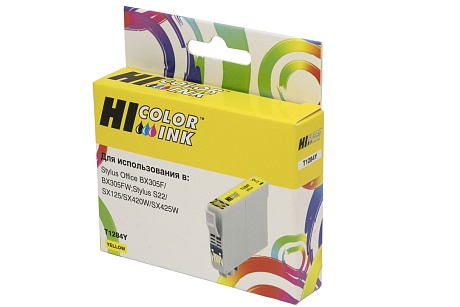 Картридж Hi-Black (HB-T1284) для Epson Stylus S22/ SX125/ SX420W/ SX425W/ BX305F, жёлтый
