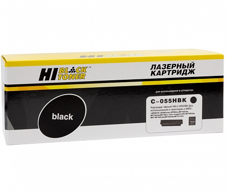Картридж лазерный Hi-Black (HB-055HBK) для Canon i-SENSYS LBP-663Cdw/ 664Cx/ MF-742Cdw/ 744Cdw/ 746Cx, чёрный (7600 стр.)