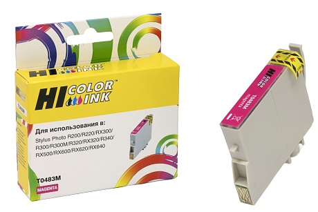 Картридж Hi-Black (HB-T0483) для Epson Stylus Photo R200/ R300/ RX500/ RX600, пурпурный (460 стр.)