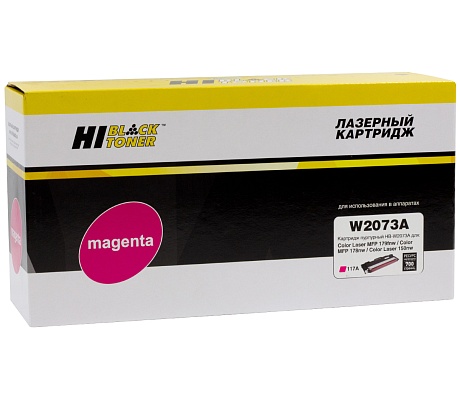 Тонер-картридж Hi-Black (HB-W2073A) для HP Color Laser 150a/ 150nw/ MFP 178nw/ 179fnw, (без чипа), пурпурный (700 стр.)
