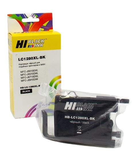 Картридж Hi-Black (HB-LC-1280XLBK) для Brother MFC-J6510/ J6910DW, чёрный (2400 стр.)