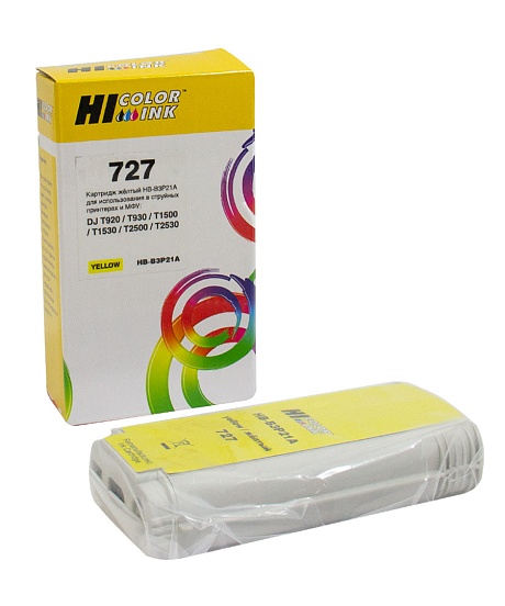 Картридж Hi-Black (HB-B3P21A) для HP DesignJet T920/ T1500, №727, жёлтый