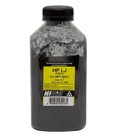Тонер Hi-Black (CE255A) для HP LJ P3015/ Pro MFP M521, Тип 3.7, чёрный (280 гр.)