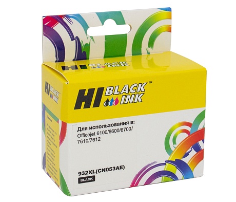 Картридж Hi-Black (HB-CN053AE) для HP OfficeJet 6100/ 6600/ 6700, №932XL, чёрный