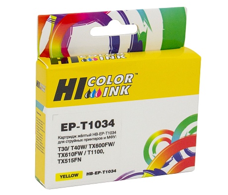 Картридж Hi-Black (HB-T1034) для Epson Stylus Office T40/ TX510/ TX600, жёлтый