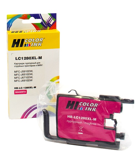 Картридж Hi-Black (HB-LC-1280XLM) для Brother MFC-J6510/ J6910DW, пурпурный (1200 стр.)