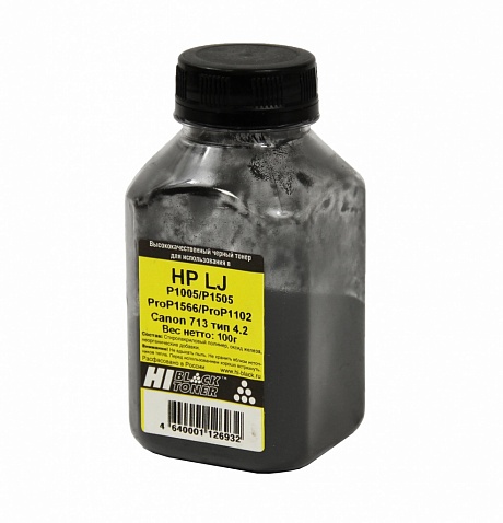 Тонер Hi-Black (CB435A) для HP LJ P1005/ P1505/ Pro P1566/ Pro P1102, Тип 4.2, чёрный (100 гр.)