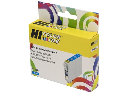 Картридж Hi-Black (HB-T1282) для Epson Stylus S22/ SX125/ SX420W/ SX425W/ BX305F, голубой (260 стр.)