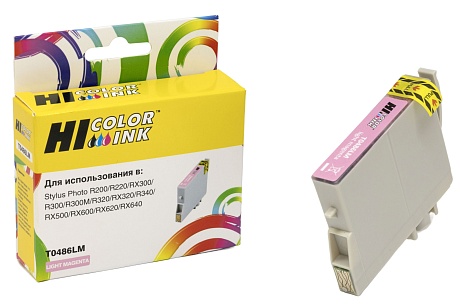 Картридж Hi-Black (HB-T0486) для Epson Stylus Photo R200/ R300/ RX500/ RX600, светло-пурпурный (460 стр.)