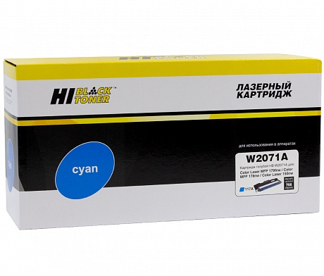 Тонер-картридж Hi-Black (HB-W2071A) для HP Color Laser 150a/ 150nw/ MFP 178nw/ 179fnw, голубой (700 стр.)